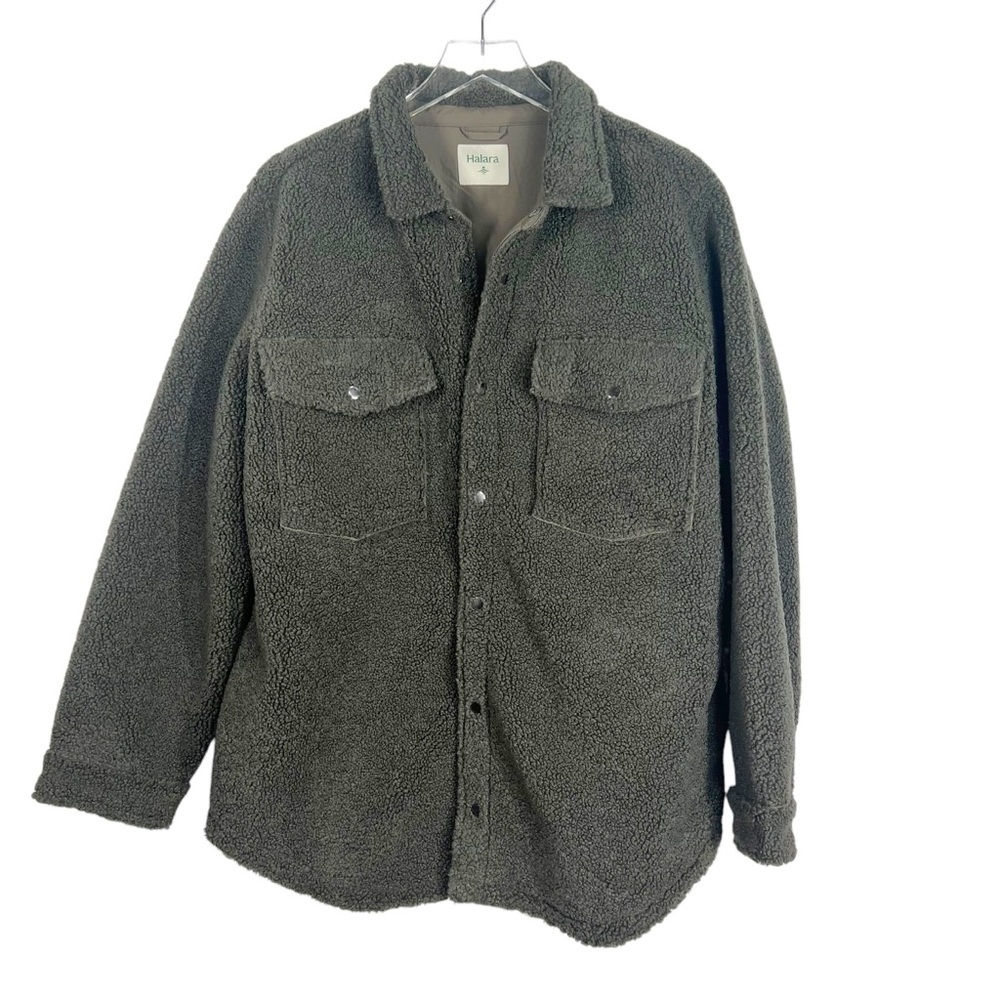 Halara Collared Snap Down Chest Pocket Sherpa Jac… - image 2
